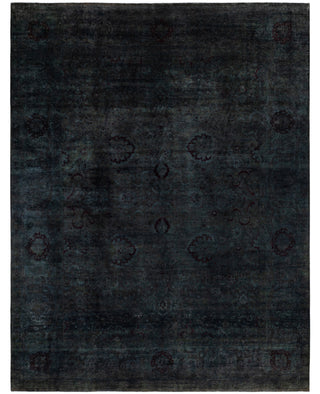 Overdyed One-of-a-Kind Wool Gray Area Rug 12' 2" x 15' 2"