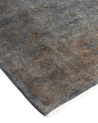 Modern Overdyed Hand Knotted Wool Gray Area Rug 5' 3" x 8' 2"