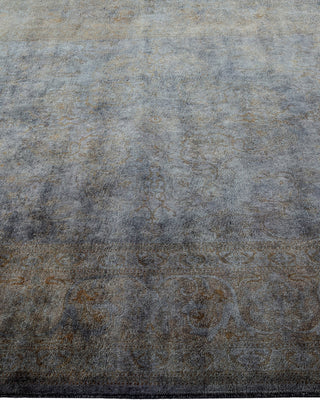 Modern Overdyed Hand Knotted Wool Gray Area Rug 5' 3" x 8' 2"