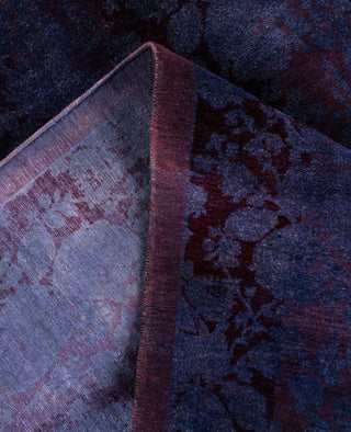 Overdyed One-of-a-Kind Wool Purple Area Rug 5' 1" x 7' 10"