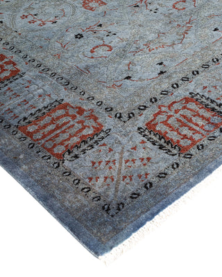 Modern Overdyed Hand Knotted Wool Gray Area Rug 5' 2" x 8' 0"