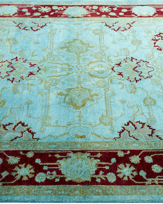 Contemporary Hand Knotted Overdyed Blue Area Rug 4' 0" x 6' 4"