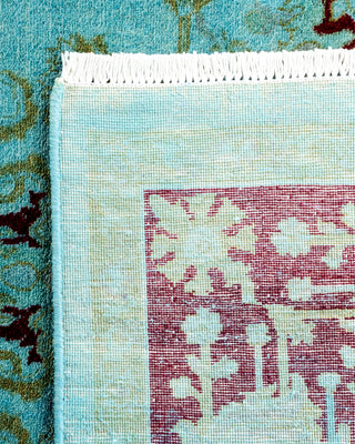 Contemporary Hand Knotted Overdyed Blue Area Rug 4' 0" x 6' 4"