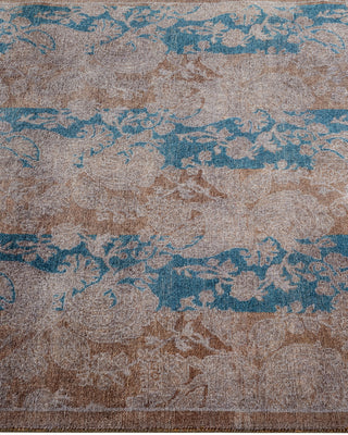 Contemporary Hand Knotted Overdyed Brown Runner 2' 8" x 7' 10"