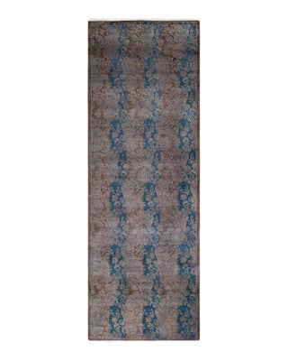 Contemporary Fine Vibrance Brown Wool Area Rug 2' 8" x 7' 10"