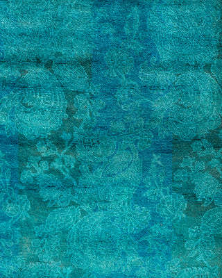 Contemporary Hand-Knotted Overdyed Blue Runner 2' 8" x 7' 10"