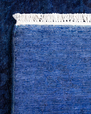 Contemporary Hand-Knotted Overdyed Purple Runner 2' 7" x 11' 7"