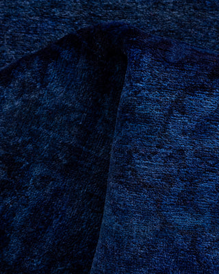 Contemporary Hand-Knotted Overdyed Purple Runner 2' 7" x 11' 7"