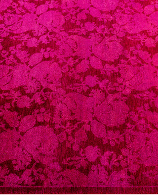 Contemporary Overdyed Wool Hand Knotted Pink Runner 2' 7" x 8' 1"