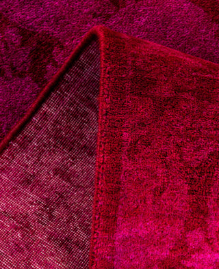Contemporary Overdyed Wool Hand Knotted Pink Runner 2' 7" x 8' 1"