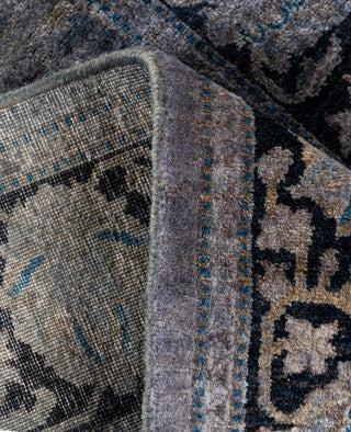 Contemporary Overdyed Wool Hand Knotted Gray Runner 2' 8" x 4' 10"