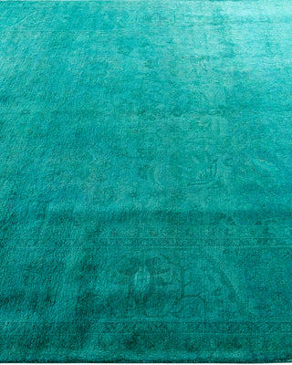 Contemporary Hand-Knotted Overdyed Blue Area Rug 5' 2" x 7' 7"