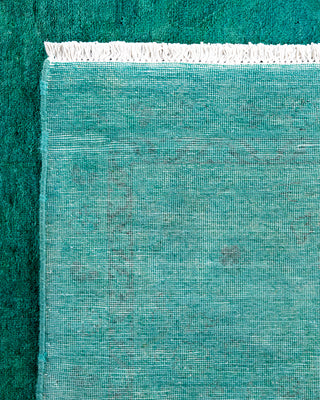 Contemporary Hand-Knotted Overdyed Blue Area Rug 5' 2" x 7' 7"