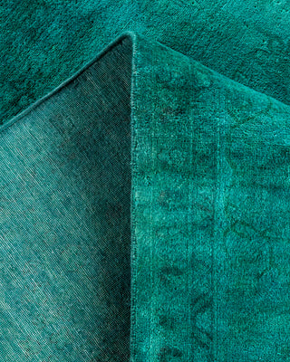 Contemporary Hand-Knotted Overdyed Blue Area Rug 5' 2" x 7' 7"
