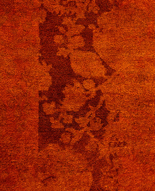 Overdyed Hand-Knotted Wool Modern-Contemporary Red Area Rug 5' 2" x 7' 8"