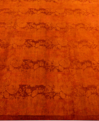 Overdyed Hand-Knotted Wool Modern-Contemporary Red Area Rug 5' 2" x 7' 8"