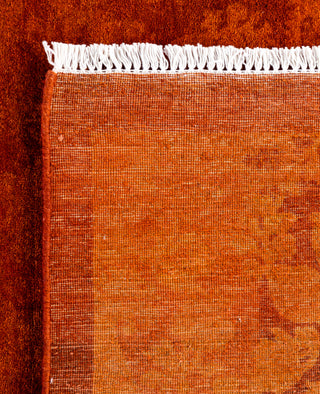 Overdyed Hand-Knotted Wool Modern-Contemporary Red Area Rug 5' 2" x 7' 8"