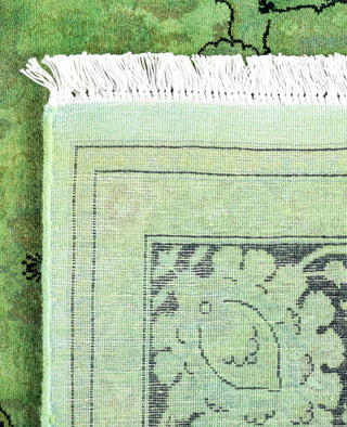 Overdyed Hand-Knotted Wool Modern-Contemporary Green Area Rug 5' 1" x 8' 2"