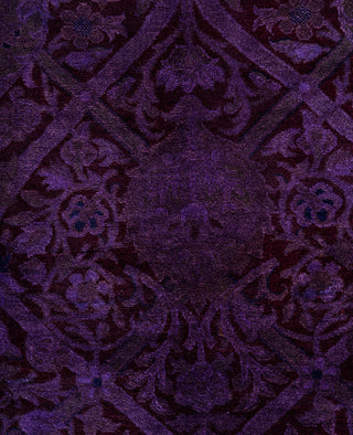 Overdyed One-of-a-Kind Wool Purple Runner 2' 7" x 12' 9"