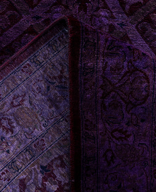 Overdyed One-of-a-Kind Wool Purple Runner 2' 7" x 12' 9"