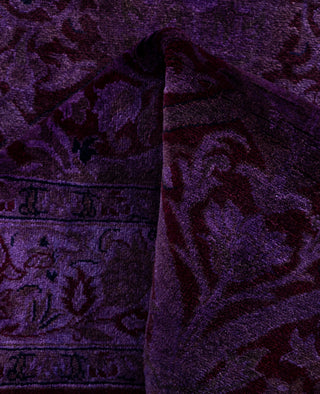Overdyed One-of-a-Kind Wool Purple Runner 2' 7" x 12' 9"