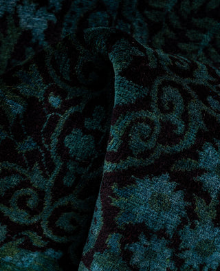 Contemporary Overdyed Wool Hand Knotted Red Runner 2' 7" x 12' 6"