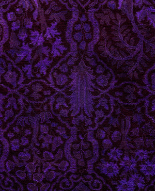 Overdyed One-of-a-Kind Wool Purple Runner 2' 8" x 4' 7"