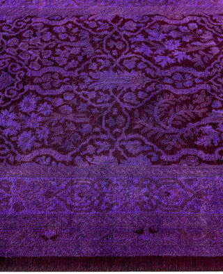 Overdyed One-of-a-Kind Wool Purple Runner 2' 8" x 4' 7"