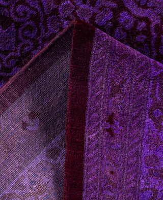 Overdyed One-of-a-Kind Wool Purple Runner 2' 8" x 4' 7"