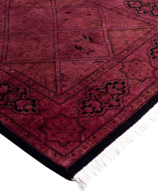 Overdyed Hand-Knotted Wool Modern-Contemporary Purple Area Rug 2' 8" x 4' 3"