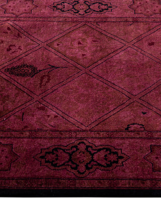 Overdyed Hand-Knotted Wool Modern-Contemporary Purple Area Rug 2' 8" x 4' 3"