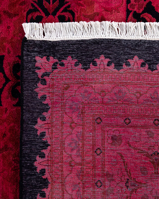 Contemporary Hand-Knotted Overdyed Pink Area Rug 10' 1" x 14' 0"