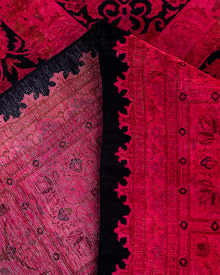 Contemporary Hand-Knotted Overdyed Pink Area Rug 10' 1" x 14' 0"