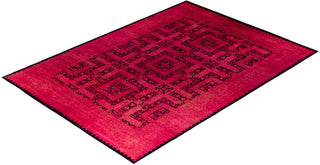 Contemporary Hand-Knotted Overdyed Pink Area Rug 10' 1" x 14' 0"