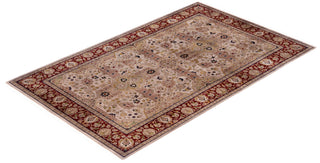 Overdyed Hand-Knotted Wool Modern-Contemporary Brown Area Rug 4' 8" x 7' 5"