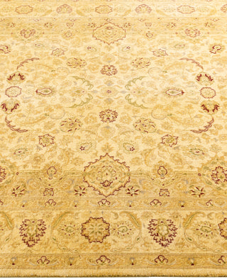 Overdyed Hand-Knotted Wool Modern-Contemporary Yellow Area Rug 4' 8" x 6' 10"