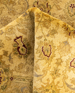 Overdyed Hand-Knotted Wool Modern-Contemporary Yellow Area Rug 4' 8" x 6' 10"