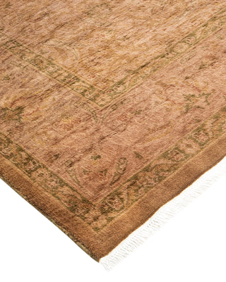 Modern Overdyed Hand Knotted Wool Gold Area Rug 4' 2" x 6' 1"