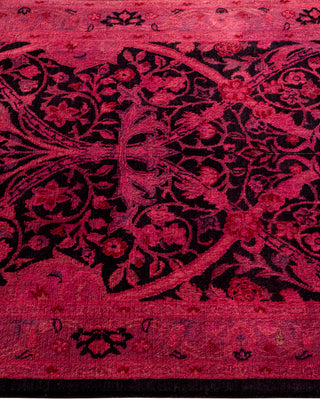 Contemporary Hand Knotted Overdyed Pink Area Rug 2' 8" x 4' 3"