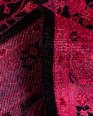 Contemporary Hand Knotted Overdyed Pink Area Rug 2' 8" x 4' 3"