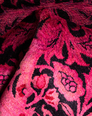 Contemporary Hand Knotted Overdyed Pink Area Rug 2' 8" x 4' 3"