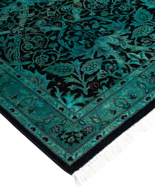 Contemporary Hand-Knotted Overdyed Blue Area Rug 2' 7" x 4' 4"