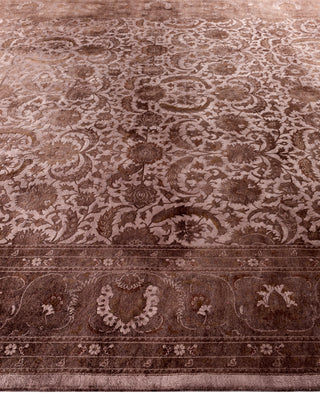 Overdyed One-of-a-Kind Wool Beige Area Rug 9' 3" x 12' 2"