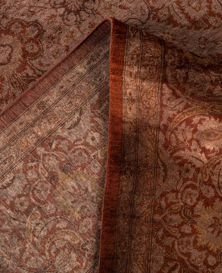 Overdyed Hand-Knotted Wool Modern-Contemporary Brown Area Rug 9' 1" x 12' 5"