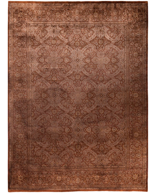 Overdyed Hand-Knotted Wool Modern-Contemporary Brown Area Rug 9' 1" x 12' 5"