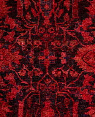 Overdyed Hand-Knotted Wool Modern-Contemporary Red Area Rug 9' 1" x 12' 1"
