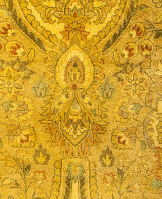 Overdyed Hand-Knotted Wool Modern-Contemporary Yellow Runner 2' 7" x 14' 6"