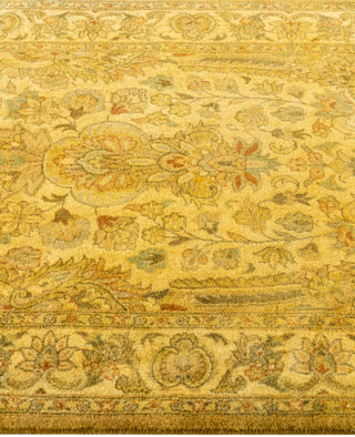Overdyed Hand-Knotted Wool Modern-Contemporary Yellow Runner 2' 7" x 14' 6"