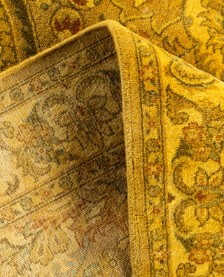 Overdyed Hand-Knotted Wool Modern-Contemporary Yellow Runner 2' 7" x 14' 6"
