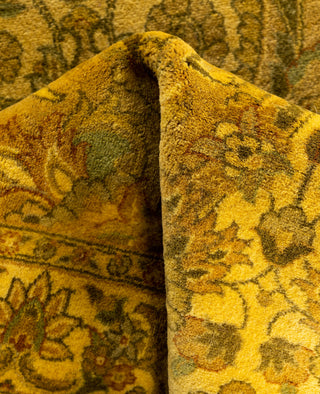 Overdyed Hand-Knotted Wool Modern-Contemporary Yellow Runner 2' 7" x 14' 6"
